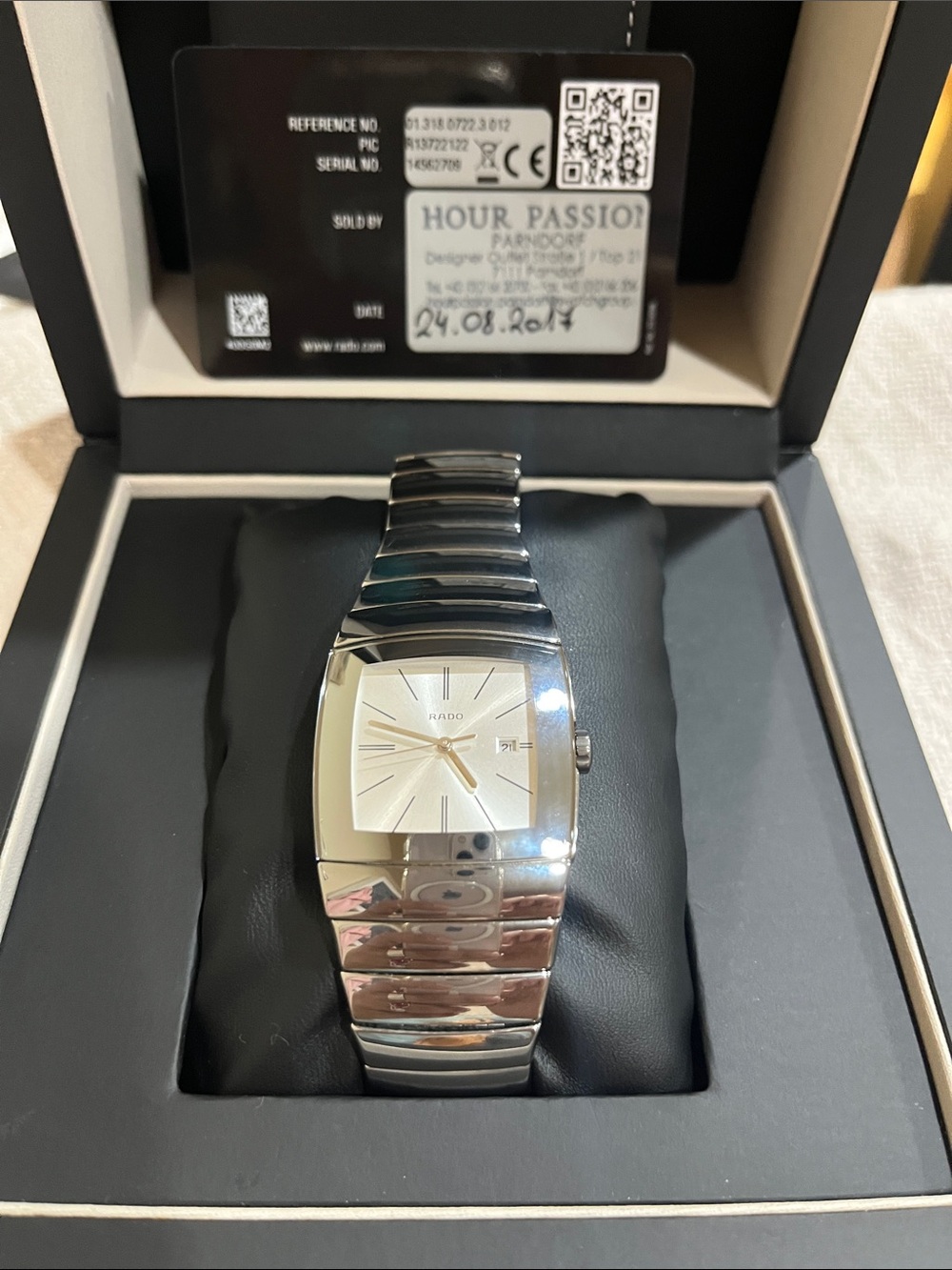 Rado Silver Tone Stainless Steel Men's Watch with Silver Dial
